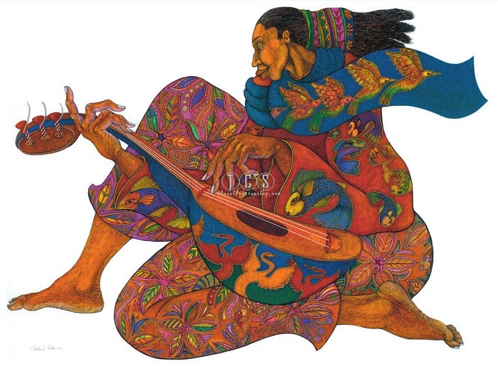 Charles Bibbs The Music Maker 2 Limited Edition Remarque African American Fine Art 