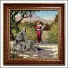 Brian Jekel_Woman at the Well Framed Canvas