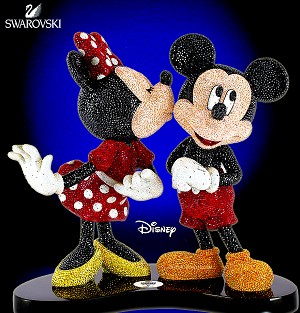 mickey and minnie swarovski figurine