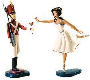 WDCC Disney Classics Fantasia 2000 Tin Soldier And Ballerina Gift Of Love  11K-41450-0 Porcelain Figurine