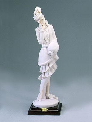 Giuseppe Armani Lady With Muff 0408F Open Edition Sculpture.