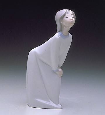 Lladro Girl Kissing 1974-97 4873G Porcelain Figurine