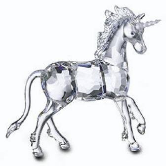 crystal unicorn statue