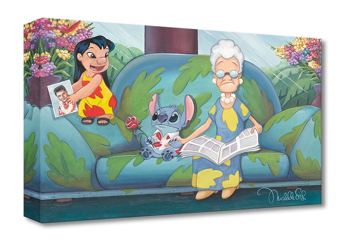Michelle St Laurent Acts of Kindness From Lilo and Stitch Gallery Wrapped  Giclee On Canvas Disney Fine Art
