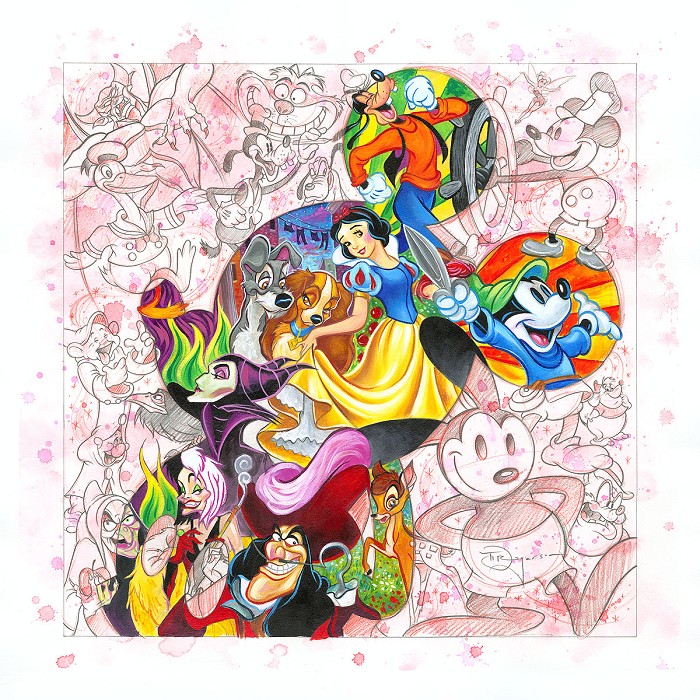 Tim Rogerson Colorful Characters Giclee On Canvas Disney Fine Art