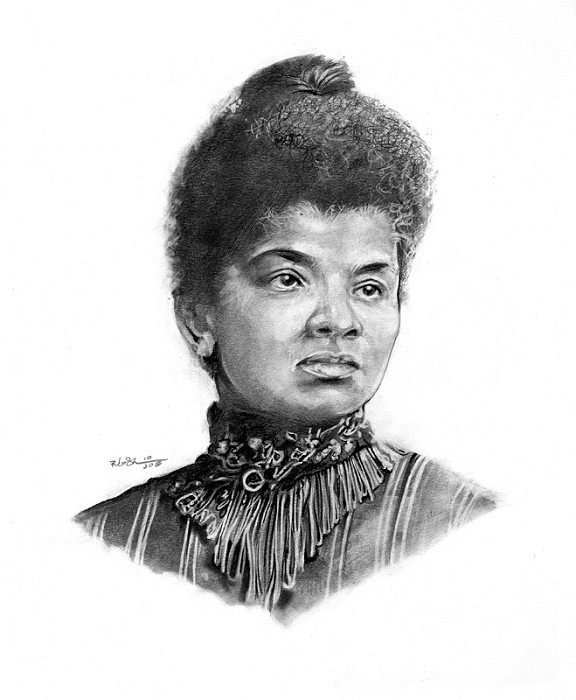 Robert Jackson Ida B Wells Graphite Pencil on Paper Original Art