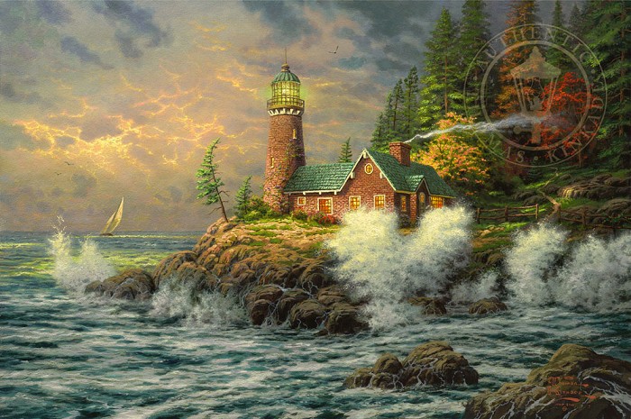 lighthouse gallery thomas kinkade