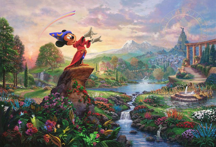Thomas Kinkade Disney Fantasia Giclee On Paper Disney Fine Art