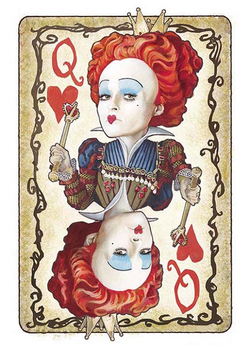 alice in wonderland red queen illustration