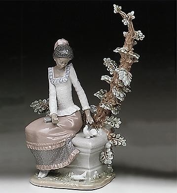 Lladro Porcelain Figures-Black Legacy Close to my Heart Girl with