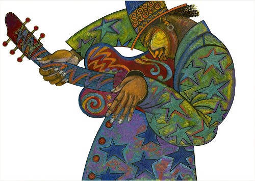 Charles Bibbs_Big Man Guitar Remarque