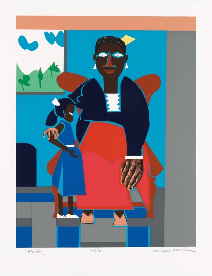 Romare Bearden - Family (Mother and Child) Serigraph