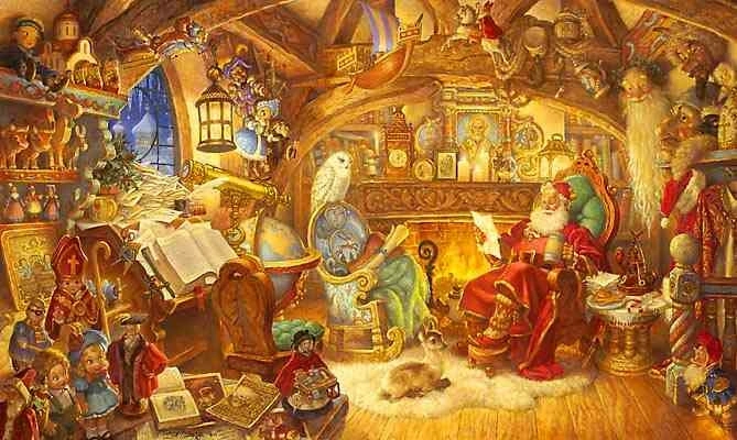 Scott Gustafson - St. Nicholas In His Study Limited Edition Print