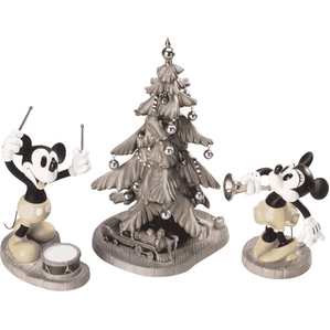 WDCC Disney Classics-Mickey's Orphans Mickey, Minnie & Christmas Tree Hooray For The Holidays