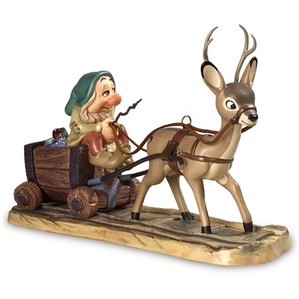 WDCC Disney Classics-Snow White Sleepy with Deer Drawn Cart In a Mine In a Mine