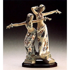 Lladro-Tahitian / HawaIIan Dancing Girls 1986-95