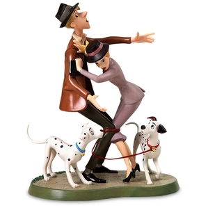 WDCC Disney Classics-One Hundred and One Dalmatians Roger And Anita And Pongo And Perdita Tangled Up Romance