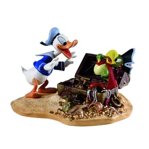 WDCC Disney Classics-Donald Duck Finds Pirate Gold Donald And Yellow Beak Pirate Gold