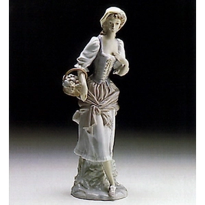 Lladro-Girl With Basket 1970-81