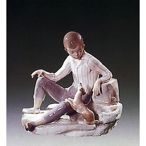 Lladro-Boy With Dog 1971-78