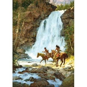 Howard Terpning-Crossing Below the Falls