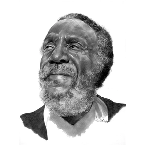 Robert Jackson-Dick Gregory Graphite Pencil on Paper