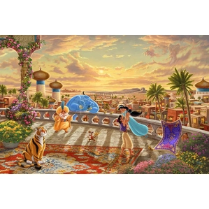 Thomas Kinkade Disney-Jasmine - Dancing In The Desert Sunset