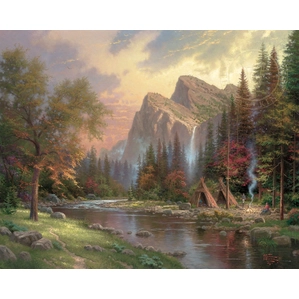 Thomas Kinkade-The Mountains Declare His Glory