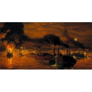 Tom Lovell-Union Fleet Passing Vicksburg Limited Edition Print