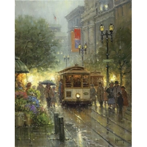 G Harvey-Cable Cars On Powell Street