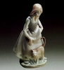 Lladro - Little Girl w/Cat