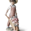 Lladro - WHEELBARROW WITH FLOWERS  - 100x100