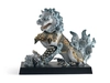 Lladro - Guardian Lioness - Blue