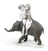 Lladro - Hindu Children. Silver Lustre