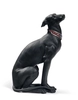 Lladro - Attentive Greyhound (Black)