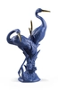 Lladro - Courting Cranes Blue-Gold