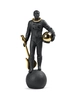 Lladro - Walking on the Moon Figurine. Black & Gold