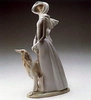 Lladro - Lady with Greyhound