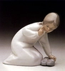 Lladro - Little Girl With Slippers 1969-93