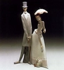 Lladro - Edwardian Couple With Dog 1969-85