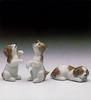 Lladro - Mini Puppies (set Of 3) V. Rare 1985-90