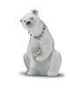 Lladro - Resting Polar Bear With Flowers 1997-01