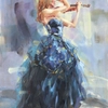 Anna Razumovskaya - Serenade In Blue 2 - 100x100