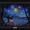 Tim Rogerson - Evening Fireworks on the Beach - 100x100