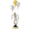 Dargenta - Silver Clown Statue Golden Balloon