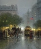 G Harvey - Evening On Broadway Giclee On Canvas Artist Proof