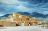 Lorna Patrick - Approaching The Storm Over Taos Pueblo