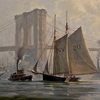 Don Demers - Working Through a Fog, East River, NYC - 100x100