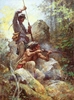 Howard Terpning - White Man Fire Sticks Masterwork Canvas Edition)