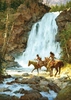 Howard Terpning - Crossing Below the Falls